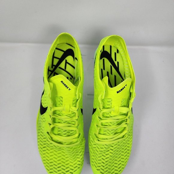 Nike Track & Field Shoes Mens 8.5 Green Zoom Mamba Racing Spike Swoosh Spell Out - Picture 6 of 11